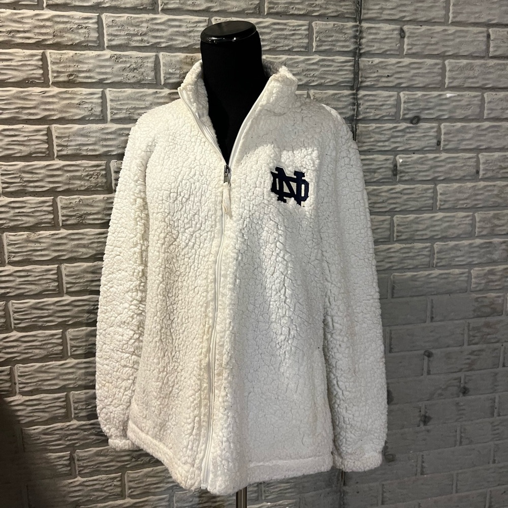 Notre Dame Sherpa zip up size M